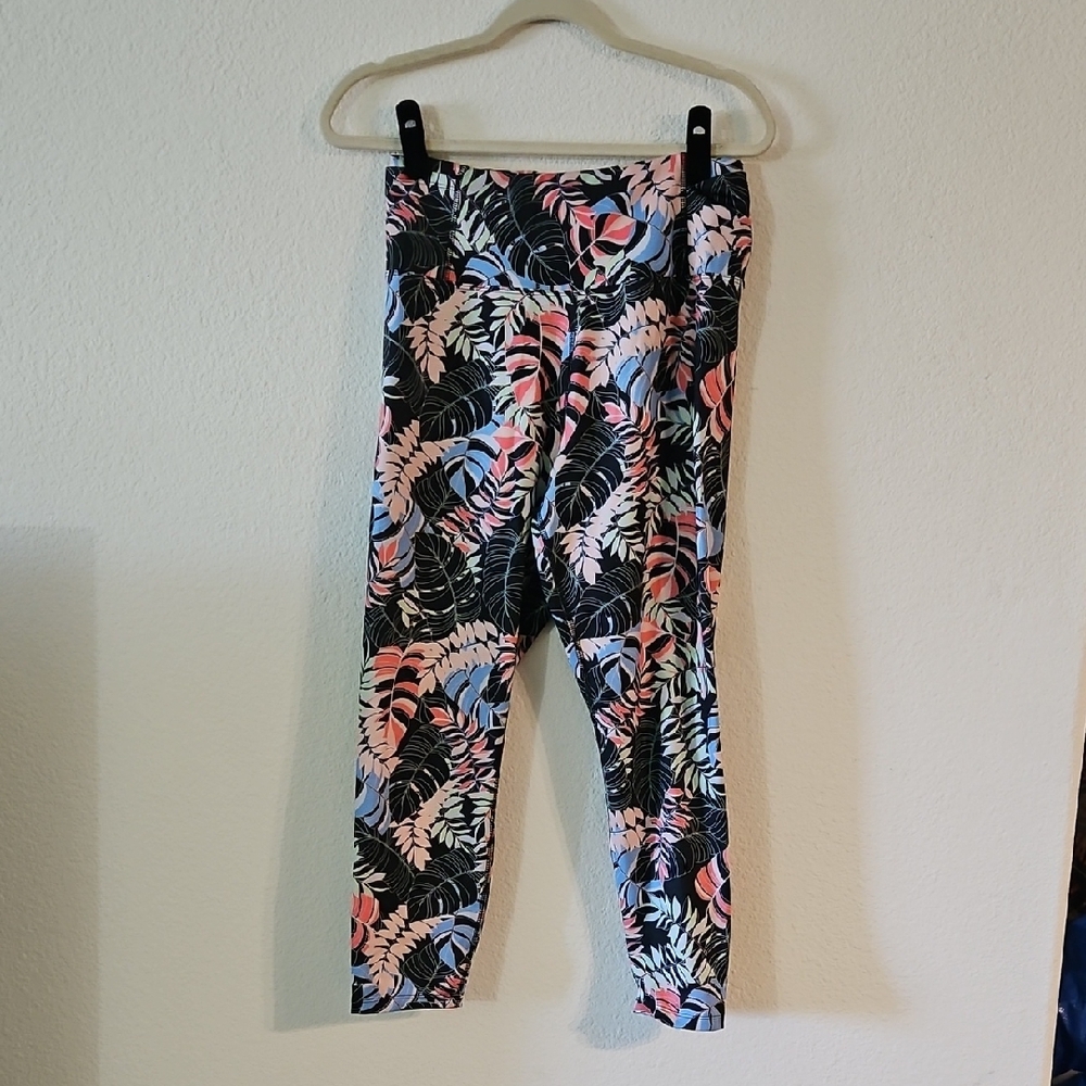 Nanette Lepore Tropical Print Leggings L